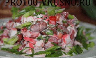 Салат из красной фасоли и крабовых палочек