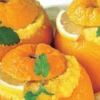 Ванильный пудинг в апельсинах.