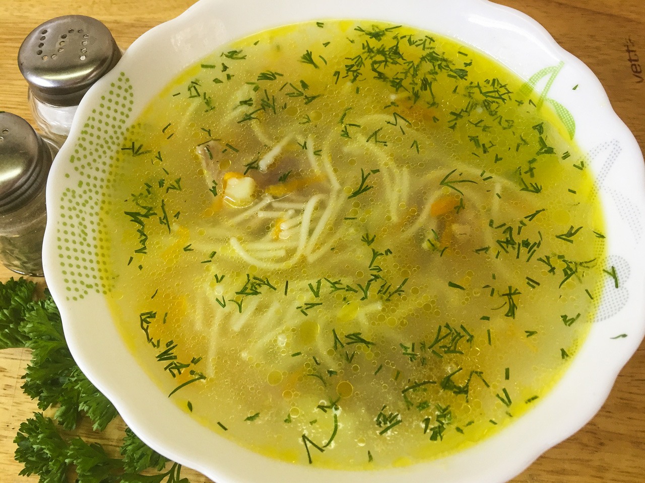Куриный суп без картошки